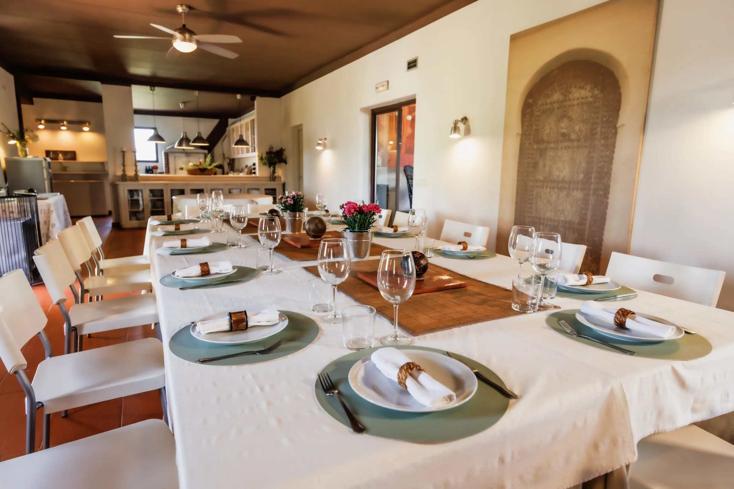 Main dining room set for the group