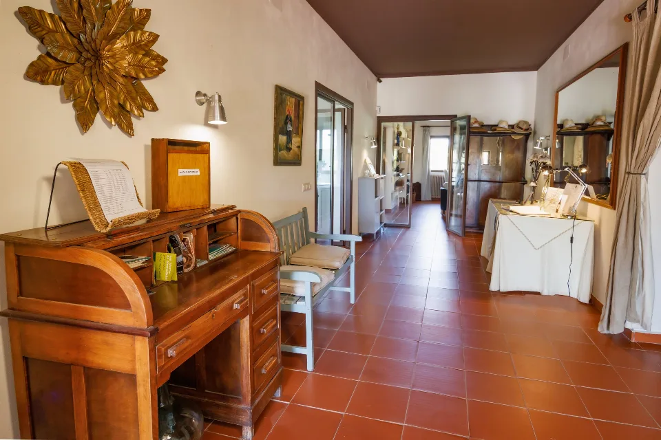Entrance hall with an antique desk